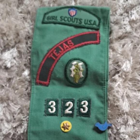 Green Kids Scout Badge Sash